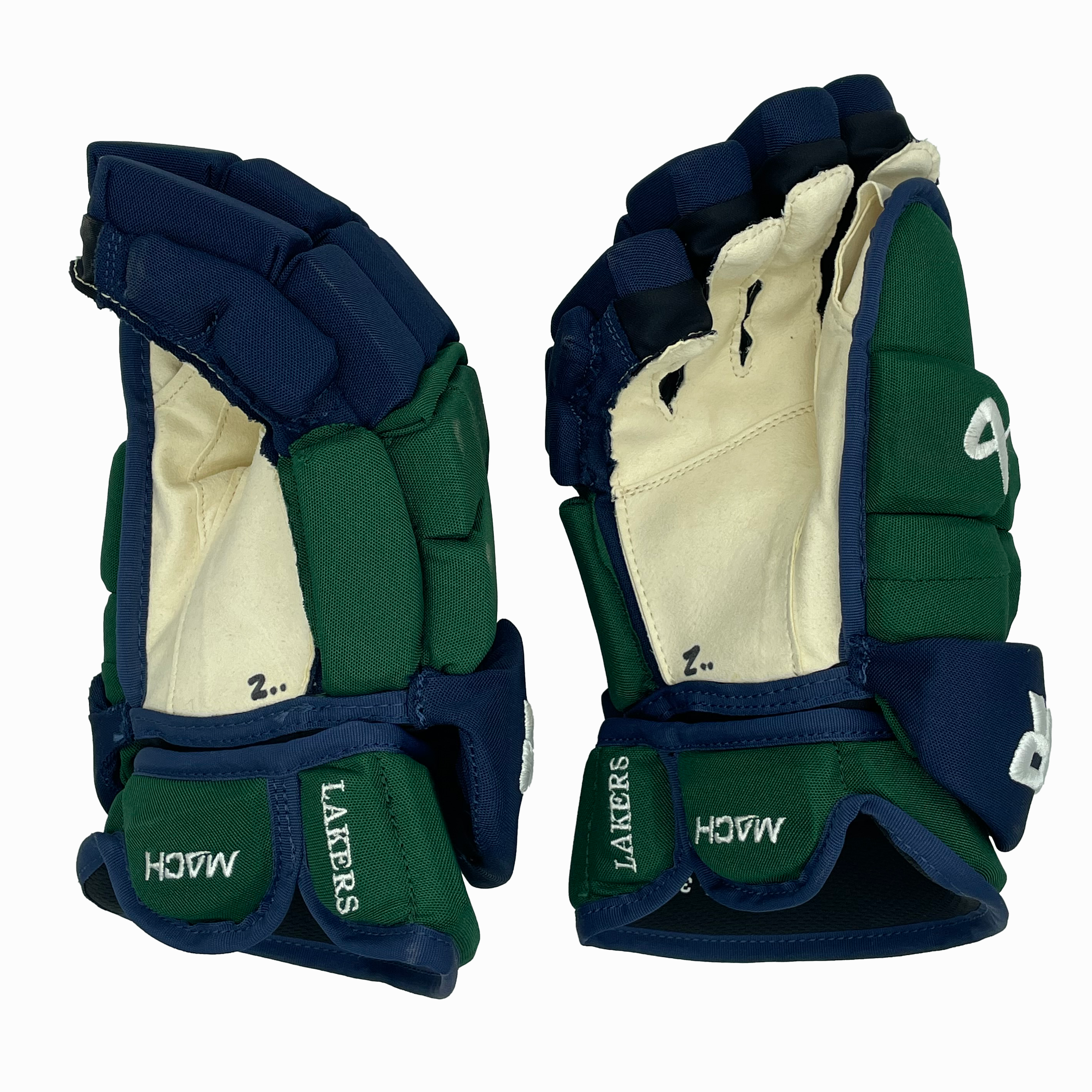 Gants Bauer Supreme Mach - NCAA Pro Stock (vert/bleu marine)